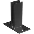 Pfostenträger für Zaunpfosten 60x40 mm Anthrazit (Platte 150x80 mm)