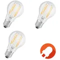 3er Pack OSRAM LED BASE Filament E27 Glühlampe 7,5W wie 75W warmweiß klar