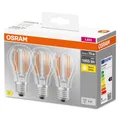 OSRAM LED Lampe BASE Classic 3er-Pack Filament E27 7,5W 1055Lm warmweiss 2700K .