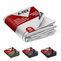 A-TEX® Abdeckplane 90 g/m² (2 x 3 m Weiß) | Verschiedene Stärken, Größen und Farben wählbar | Plane mit Ösen | Gewebeplane Gartenplane Schutzplane | wasserdicht | reißfest | UV-stabilisiert