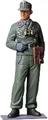 Tamiya 300036301-1:16 WWII Figur Deutscher Panzersoldat, originalgetreue Nachbildung, Plastik Bausatz, Basteln, Modellbausatz, Zusammenbauen, unlackiert, Schwarz, Erdtöne