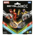 Hasbro G0287 Beyblade X Marvel Collab Iron Man 4-80B vs. Thanos 4-60B