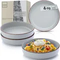 Sänger Bombay Stone | Pastaschalen 4 teilig, 4x Nudel Schalen aus Steingut, Schüssel Set spülmaschinenfest mikrowellenfest kratzfest, große Schüssel multifunktional braun 800 ml | VALUE COLLECTION