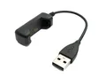 SYSTEM-S USB 2.0 Kabel 10 cm Ladekabel für Fitbit Flex 2 Smartwatch in Schwarz