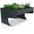 Juskys Mähroboter-Garage, Anthrazit, Metall, 60x37x70 cm, Gartenzubehör, Gartenpflege, Gartengeräte