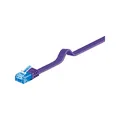 Goobay 96313 CAT 6A Kabel Flachkabel / U/UTP Patchkabel / 500 MHz Netzwerkkabel flach / RJ45 Stecker Internetkabel / Flaches LAN Kabel 1m / Violett / 1 Meter