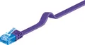 Goobay Goobay CAT 6A Flach-Patchkabel, U/UTP, Violett 1 m LAN-Kabel