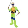 Funidelia Kostüm Ninja Turtles – Leonardo Kostüm für Kinder, Mit diesem Kostüm mutierst Du zur kämpfenden Schildkröte! grün 140-152