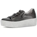 Gabor Plateausneaker, Freizeitschuh, Halbschuh, Schürer in runder Form silberfarben 40 EU (6,5 UK)