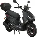 Motorroller Speedstar FI 50 ccm 45 km/h EURO 5 mattschwarz inkl. Topcase - Schwarz