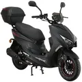 Alpha Motors Motorroller Speedstar FI 50 ccm 45 km/h EURO 5 mattschwarz inkl. Topcase