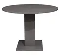 Tap/Rund_90 Esstisch RUND Küchentisch graphit grau ausziehbar 90 cm Durchmesser