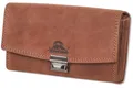 Woodland Original Kellnerbörse Taxibörse Profi-Modell aus Weichem Büffelleder Braun mit Leiterschloss