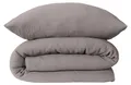 Schiesser Bettwäscheset Molly | 2-teilig | Uni | Musselin | 100% Baumwolle | | Reißverschluss | 135x200cm + 80x80cm | Grau