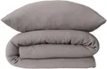 Schiesser Bettwäsche "Molly aus supersofter Musselin-Qualität in gedeckten Farben", grau, B/L: 135cm x 200cm, 1 Stk., 1 Stk., Musselin, B/L: 80cm x 80cm, 2 Stk.