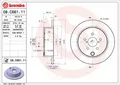 2x BREMBO 08.C661.11 Bremsscheibe hinten passend für SUBARU