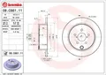 2x BREMBO 08.C661.11 Bremsscheibe