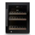Caso WineExclusive 12 Weinkühlschrank für 12 Flaschen, 1 Zone, 5–20 °C, Kompressor, UV-Glas, Touch-Bedienung, leise, LED, Holzregale, abschließbar, Lüfter, Glasfront, Innenbeleuchtung