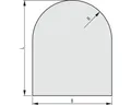 Funkenschutzplatte Glas R500 100x100 cm