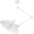 Weiß Deckenlampe Retro Metall Wohnraum höhenverstellbar flexibel Wohnzimmer Leuchte Decke - Weiß
