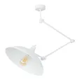 Licht-Erlebnisse Deckenlampe Metall Weiß Büro Arbeitsplatz L:50 cm E27 max. 60 W flexibel höhenverstellbare Retro Deckenleuchte Küche Innen MELOS