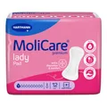 Paul Hartmann AG MoliCare® premium lady Pad Inkontinenzeinlagen, Auslaufsichere, komfortable Einlagen bei Blasenschwäche, 1 Tropfen, 1 Packung = 12 Einlagen 1680350