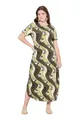 Ulla Popken Damen große Größen Übergrößen Plus Size Jersey Maxidress with Seed Capsule Print