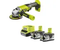 Ryobi 18 V Akku-Winkelschleifer R18AG  2x 4,0 Ah Akku und Ladegerät