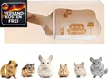 Hamsterversteck Holzhaus Tunnel für Kleintiere natürliches Holz modulare Gestalt