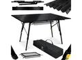 KESSER® Campingtisch faltbar Klapptisch mit Aluminiumrahmen Aufrollbare Tischplatte Falttisch klappbar höhenverstellbar inkl. Tragetasche mit Trageband & Netztasche