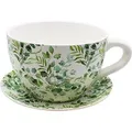 Dekohelden24 Blumentopf Pflanztopf Pflanztasse Pflanzkübel Pflanzgefäß L/B/H 34 x 28 x 16 cm