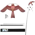 Laptony Bird Scarer Flying Kite Crops Farm Protector Bird Hawk Flying Kite mit 4 m Teleskopstange (Stil A)
