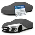 LST Autoabdeckung Indoor – lackschonende und Dehnbare Autogarage. Car Cover Innenbereich für Autohäuser und Endverbraucher. Auto Abdeckplane schützt vor Sonne, Staub. (Grau, L (450x140x120cm))