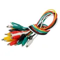 Prüfkabel-Set mit Kroko-Klemmen je 45cm 10 tlg., Prüfleitungen Meßleitungen