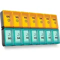 Tablettenbox 7 Tage XL für Vitamine Medikamente Blau