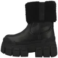 Buffalo Gospher Fold Warm Damen Winterstiefel Boots, Stiefeletten, Winterschuhe, Snowboots, Schneeschuhe schwarz 42 EU
