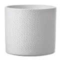 Annastore Keramik Blumen Übertopf ERA - Pflanztopf – Übertopf – Übertöpfe – Blumenübertöpfe - Blumentopf (Weiß/Relief, H 17,5 cm - Ø 19,5 cm)