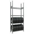SCHULTE Reifenregal 20989 silber 115,0 x 40,0 x 275,0 cm