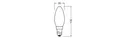 OSRAM LED-Lampen, klassische Minikerzenform 1 W 136 lm, warmweiß, E14, 15000 h L