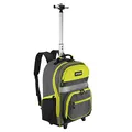 RYOBI Werkzeug-Rucksack RSSBP2 (integrierten Rollen, teleskopierbarem Griff, 600-Denier Polyester Korpus, Gepolsterte Schultergurte, 2x breite Innentaschen, eine mit Reißverschluss, mit Laptopfach)