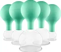 Pulox Schröpfgläser Set aus Echtglas 5 Stück. diverse Größen Grün