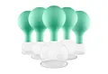 pulox Vakuum-Massager Schröpfgläser Set aus Echtglas 5 Stück diverse Größen Grün