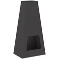 vidaXL Feuerkorb Feuerschale Feuerstelle Schwarz 50x35x100 cm Stahl schwarz