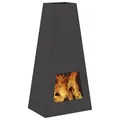 vidaXL Kegelförmiger Holzfeuer Kamin für den Außenbereich Ideal für Patios & Gärten Rostbeständig Hitzestahl Effiziente Holzheizung Backyard Feuerstellen Metallfeuerstelle Patio Gartenwärme