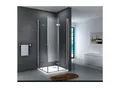 Fa-Bausysteme Glasdusche Lahn Streifen 100 x 100 cm ohne Wanne