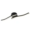 casa NOVA LED Deckenleuchte JESPER, Schwarz, Kunststoff, 1-flammig, LED fest integriert, Extra-Warmweiß, B 55 x H 6,5 x T 12 cm