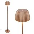 BRILONER - LED Stehlampe mit Touch, dimmbar, Lichtkante, warmweißes Licht, Leselampe, Wohnzimmerlampe, Schlafzimmer Deko, Deckenfluter, Standleuchte, Stehleuchte, 19x124 cm, Coffee