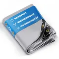NEMAXX® Abdeckplane 650 g/m² 6x12 m (72 m²) Grau – reißfeste PVC-Gewebeplane, 100% wasserdicht & UV-beständig, Messing-Ösen, verschweißter Saum – für LKW, Anhänger, Boot, Holz, Pool & Garten