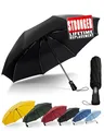 Chakipee Kompakter Reise Regenschirm Groß Sturmfest – Automatik Taschenschirm für Herren und Damen, Tragbarer 210T-Stoff 117 cm Spannweite 8 Rippen Schirm Schwarz