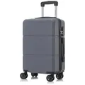 YONSLY Hartschalen-Trolley Hartschalen-Koffer Trolley Rollkoffer Zahlenschloss, Handgepäck, 4 Rollen, ABS-Hartschale, robuster Reisekoffer mit Teleskopgriff,46/55/66/76 cm grau 55 cm